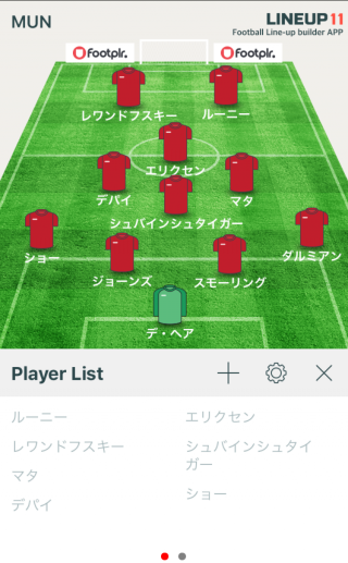 LINEUP11でメンバーの編集