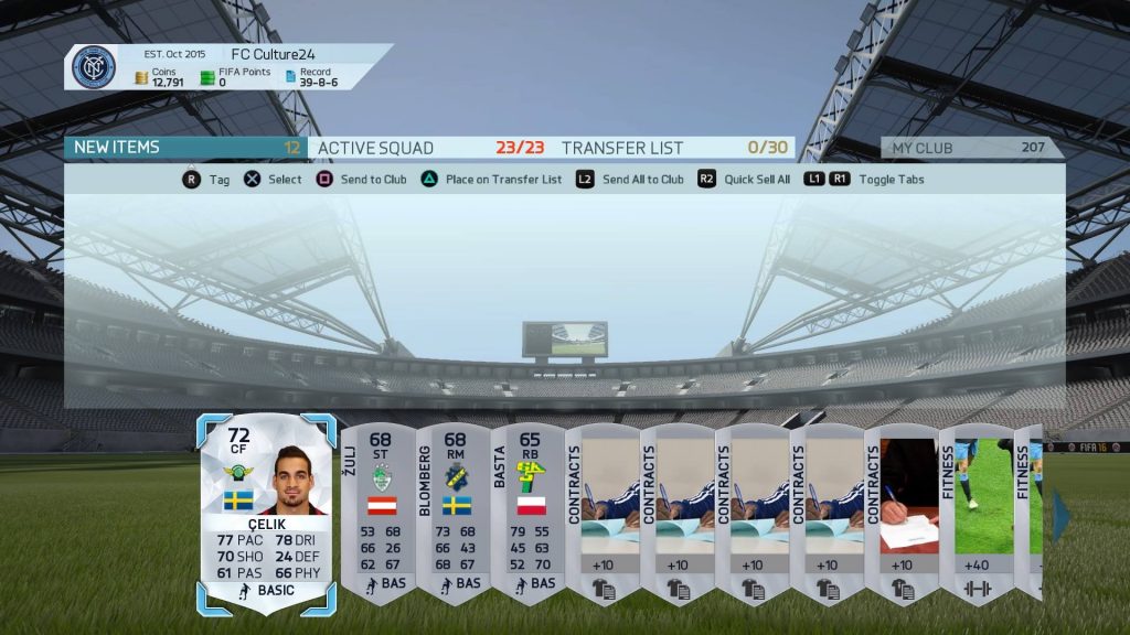 FIFA16 UT Div6 reward-silver pack