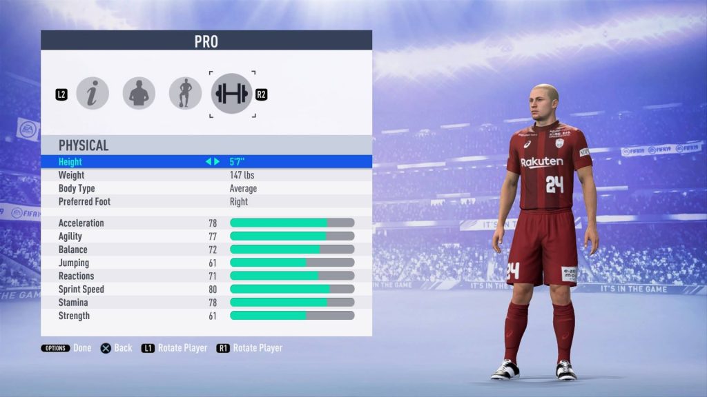 Fifa19の選手のキャリアモードで日本から世界で活躍するプレーヤーを目指す フットボールカルチャー24