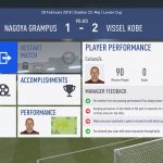 FIFA19選手キャリアモード 1年目ルヴァンカップGS-1名古屋グランパスエイト戦